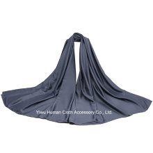 Solid Color Polyester Satin Scarf for Lady